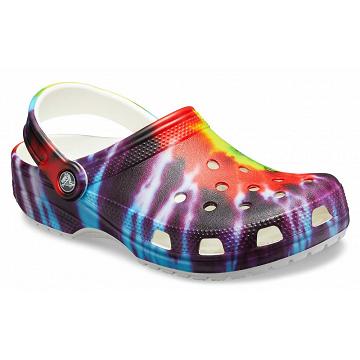 Crocs Klassiska Tie-Dye Graphic Clogs Dam Olika Färger | Sverige 0134RVDW